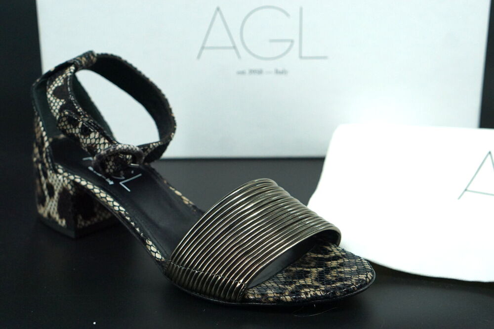 Attilio Giusti Leombruni Ankle Strap Block Heel Sandal Size 36.5 NIB AGL $340